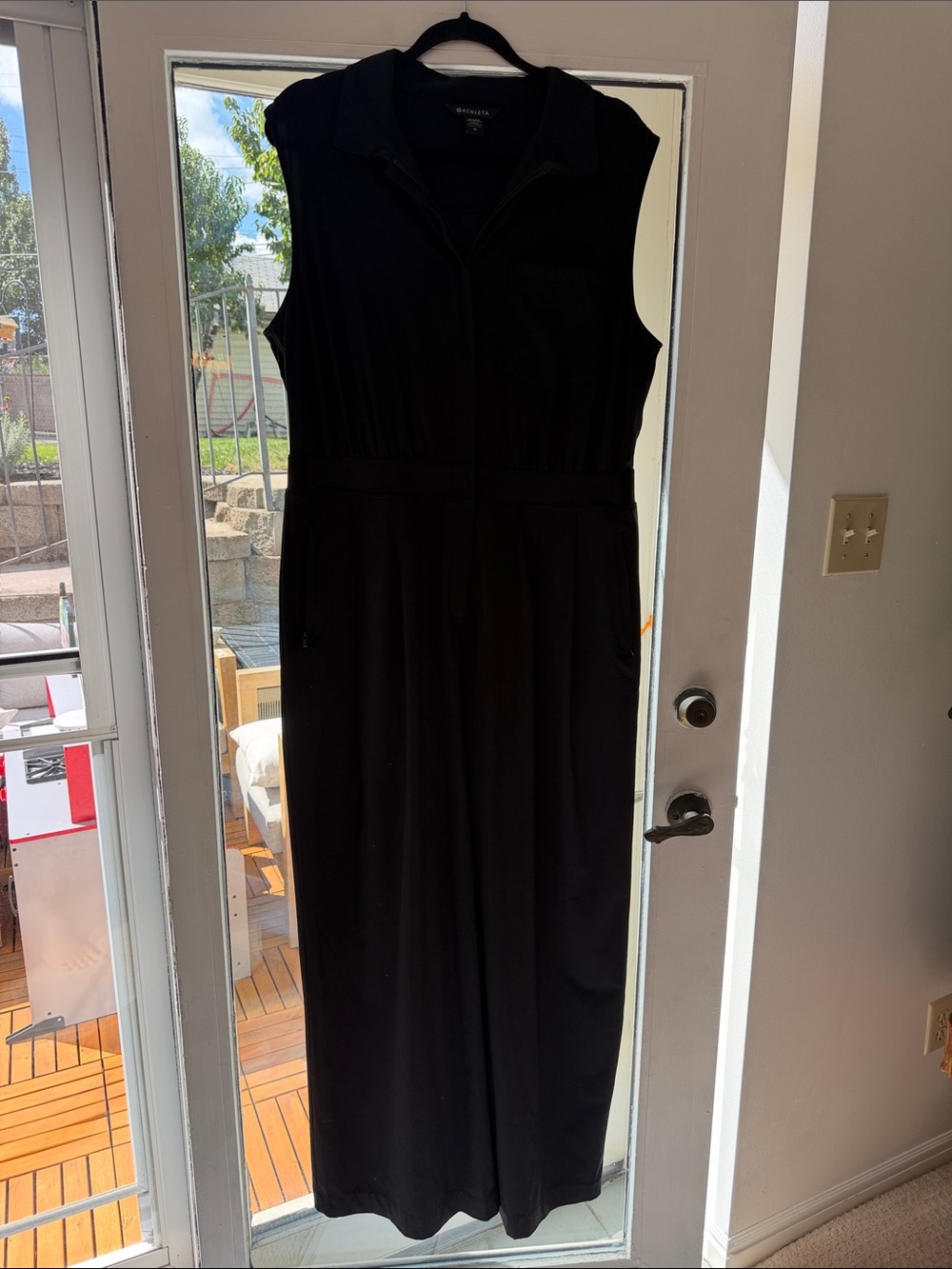 Athleta Black Sleeveless Maxi Jumpsuit